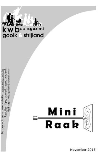 Kaft van Mini Raak 201511